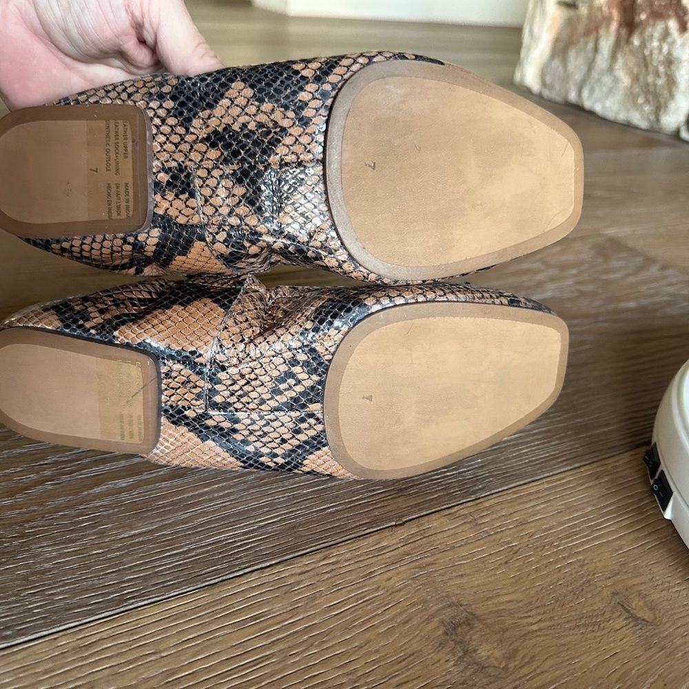 Seychelles Breathless Snake Print Square Toe Ballet Flats Size 7 NWOB - Picture 11 of 13